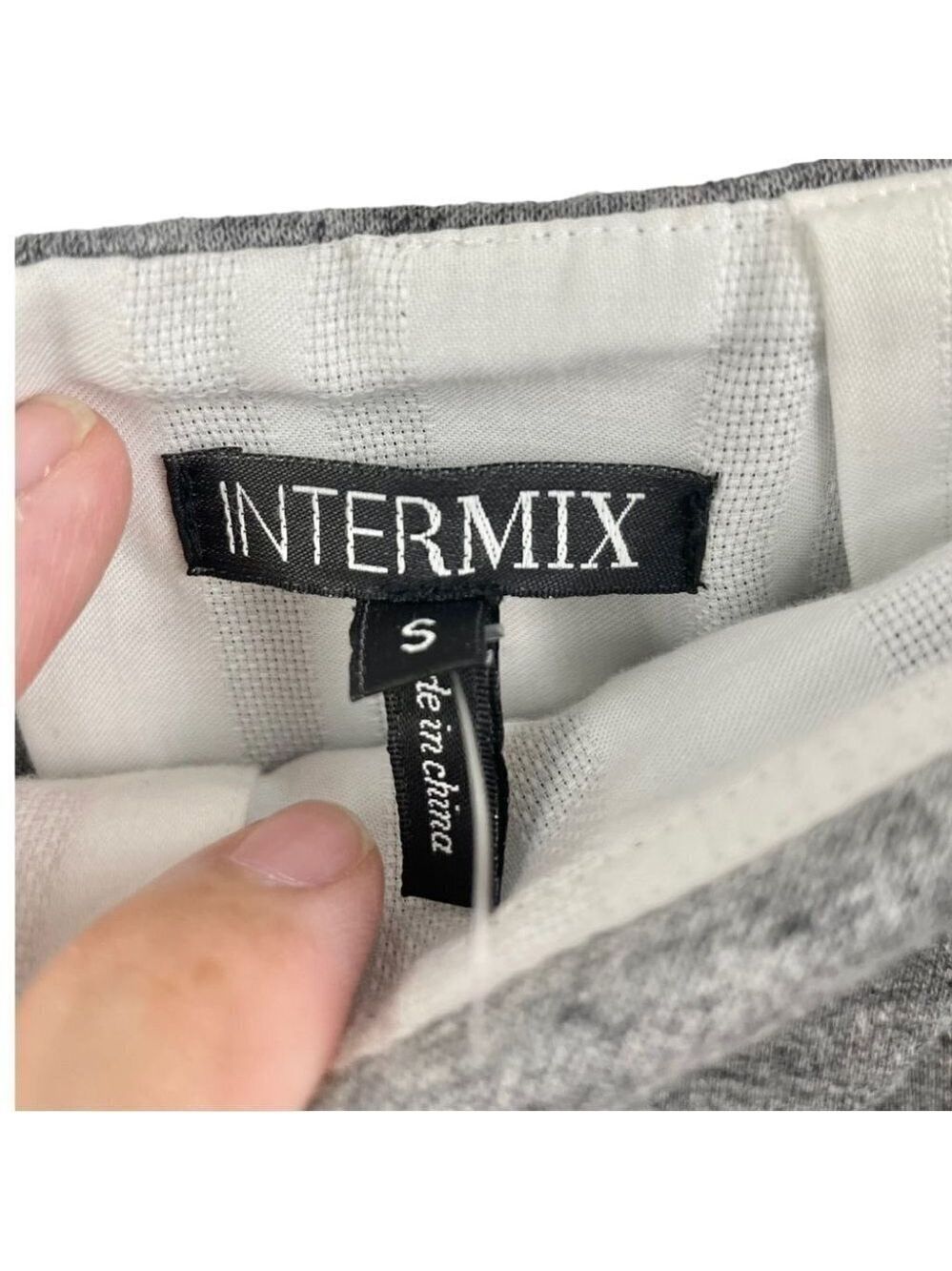 NEW Intermix Emilia Grey Shirt Detail Mini Skirt Size S - Picture 4 of 7